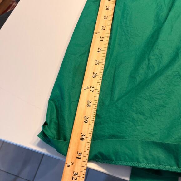 Theory Kelly Green Cotton Open Back Mini Dress Size 4 - Picture 10 of 10